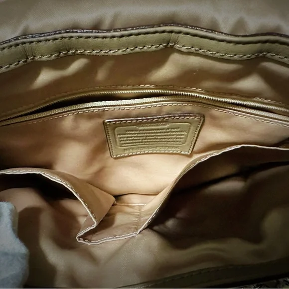 Vintage style Y2K Coach Tan Snake Print Women's Bag crossbody purse handbag - Picture 8 of 17